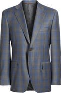 Canali Siena Regular Fit Grey Shadow Check Wool Sport Coat