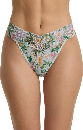 Slip Tanga Tropical Thongs Pour Homme - Taille M, Nylon Bleu, Style Tropical