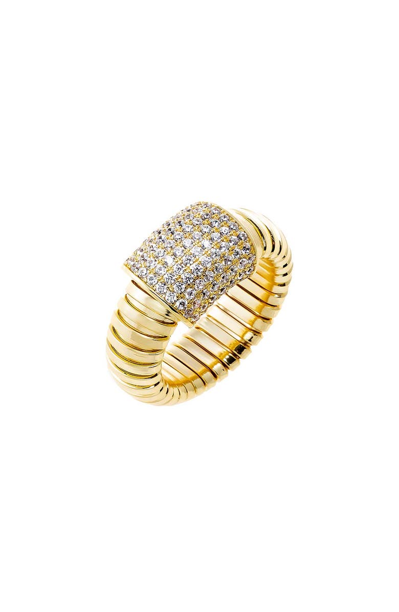 BY ADINA EDEN Pave Accented Wide Ridged Band Ring, Main, color, 