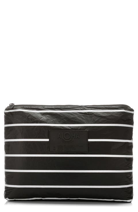 Mid Pinstripe Water Resistant Tyvek® Zip Pouch