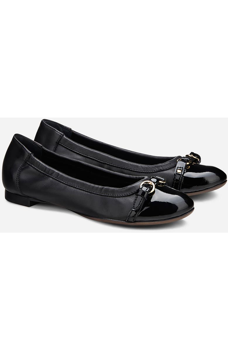AGL Monika Cap Toe Ballet Flat, Alternate, color, Black