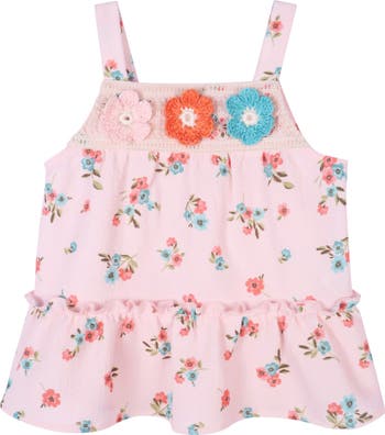 Kids' Floral Swing Top & Ruffle Shorts Set