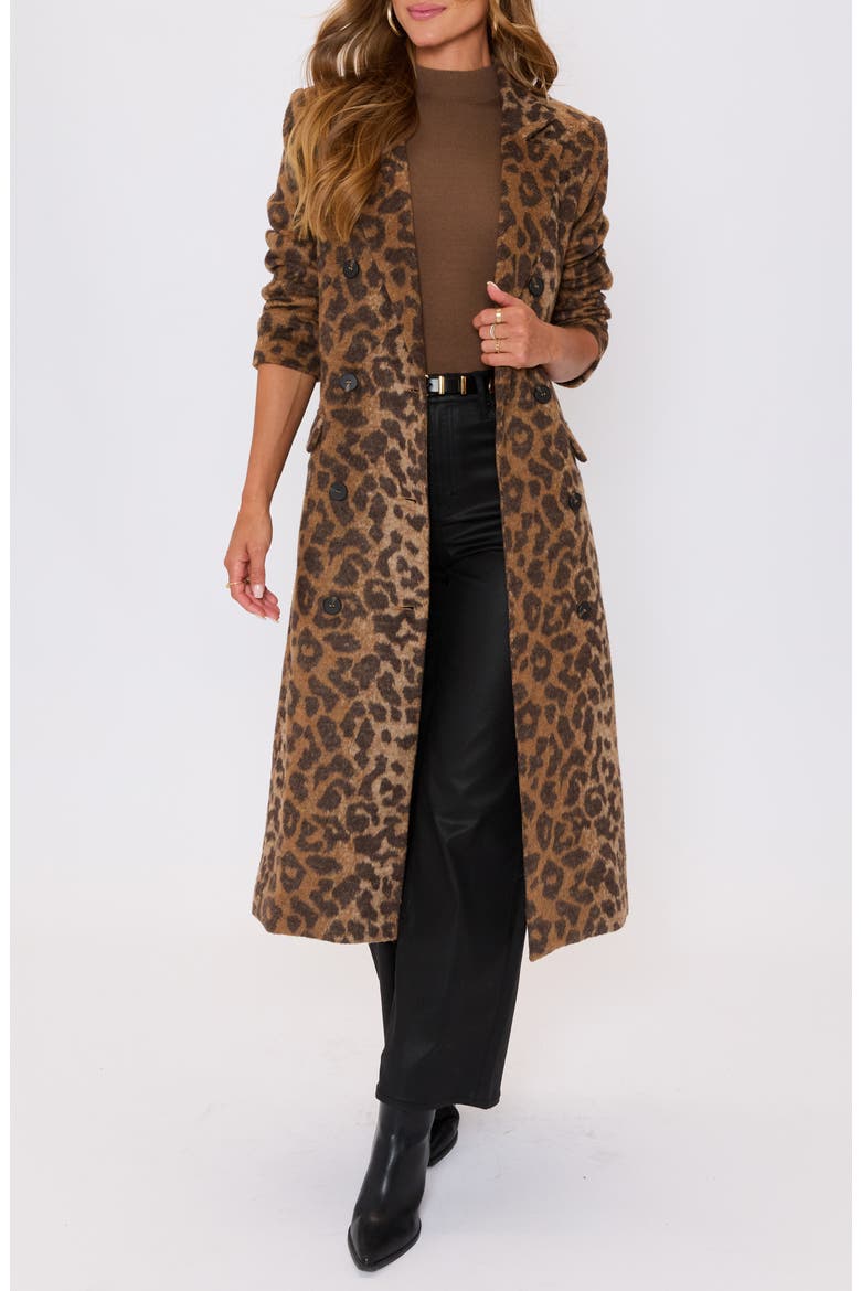 Amelia Leopard Print Coat, Alternate, color, LEOPARD