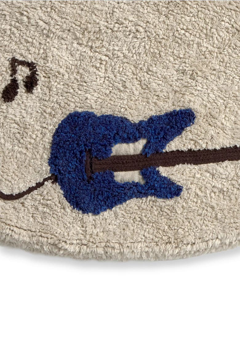 Washable Play Rug Music, Alternate, color, Ochre, Coffee bean, Natural