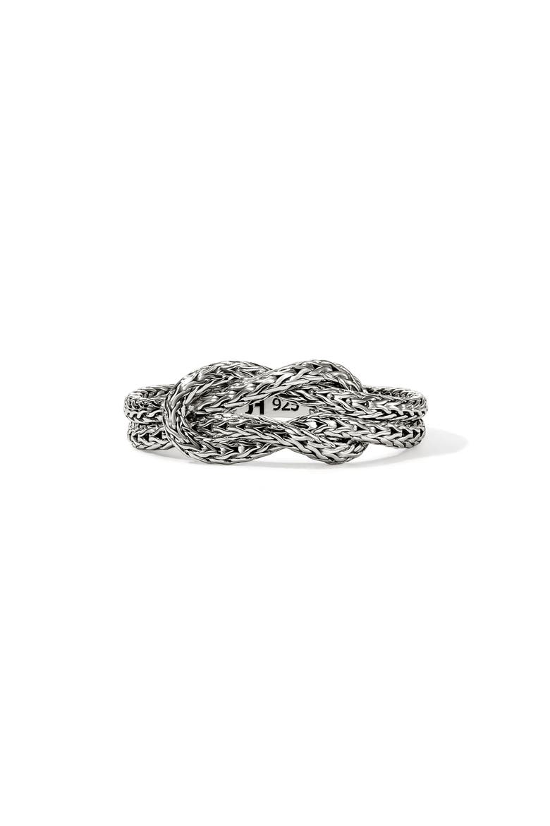 Love Knit Ring, Main, color, SILVER