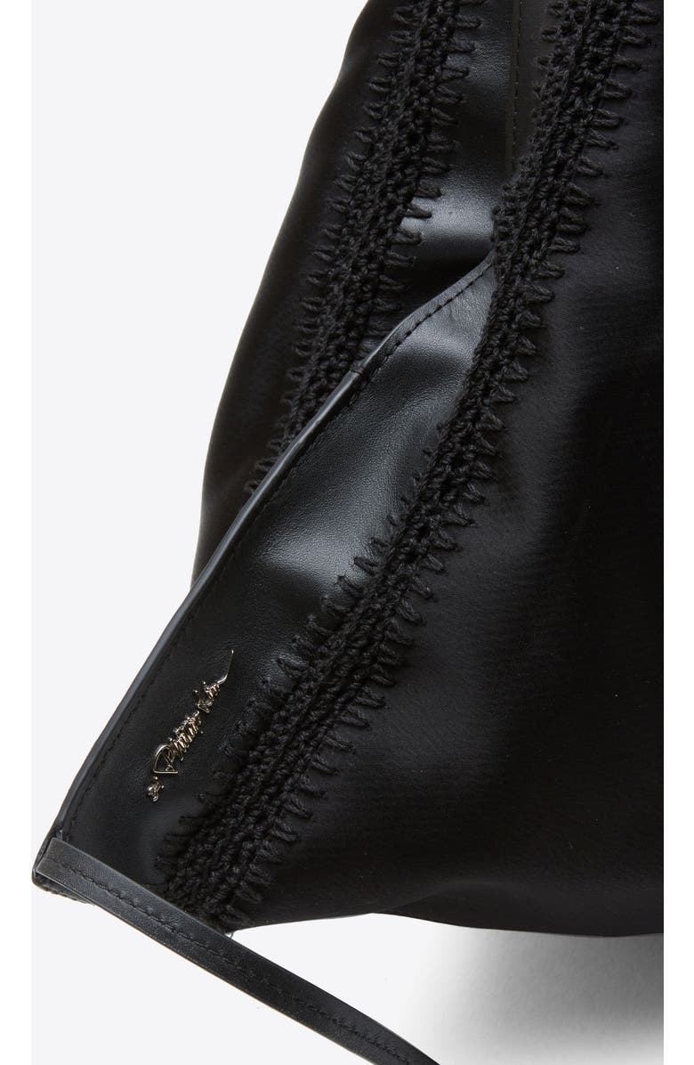 3.1 Phillip Lim Luna Structured Satin Medium Bag, Alternate, color, Black