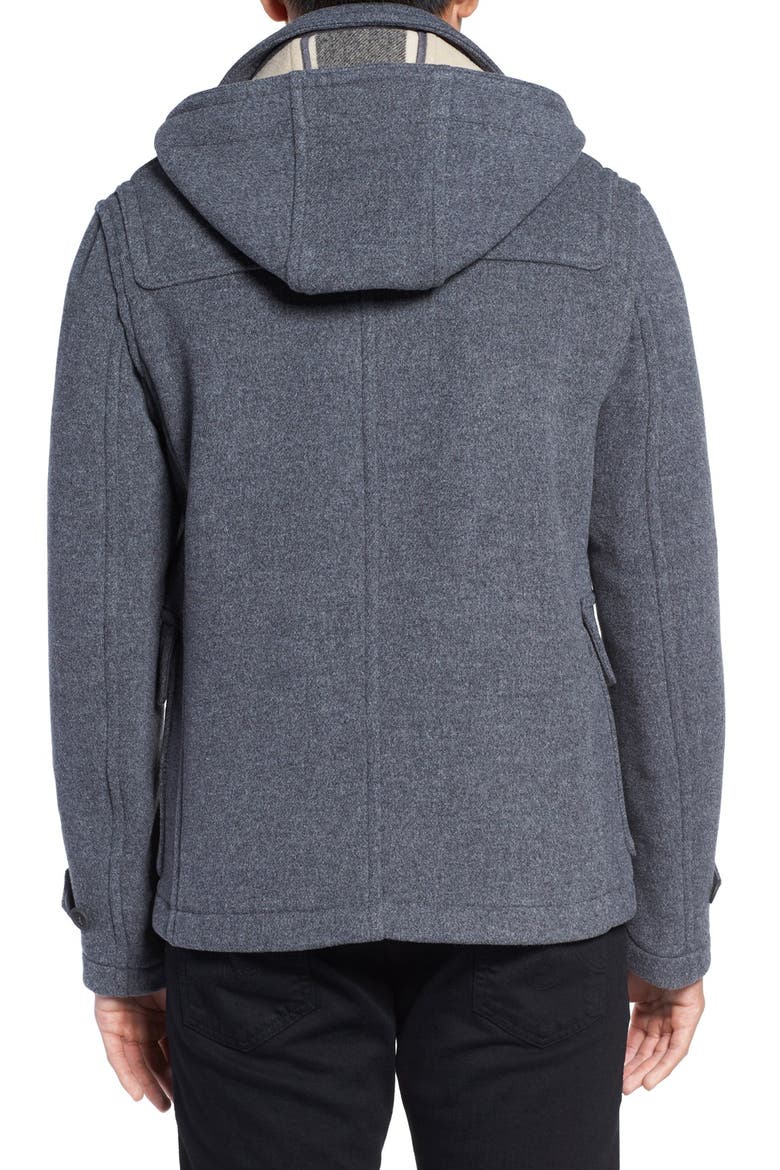 Brit 'Burwood' Duffle Coat, Alternate, color, MID GREY MELANGE