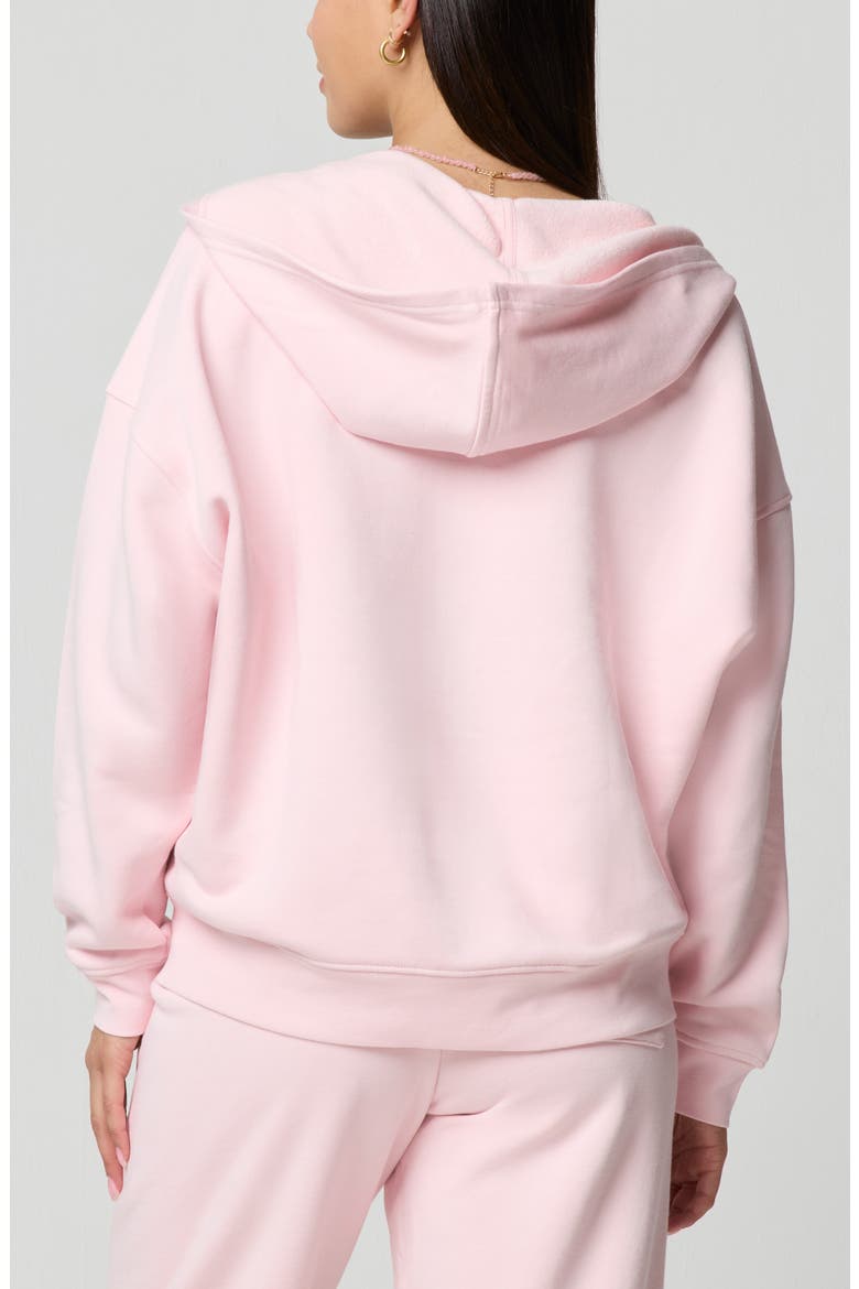 Oversized Zip Hoodie, Alternate, color, BALLET SLIPPER
