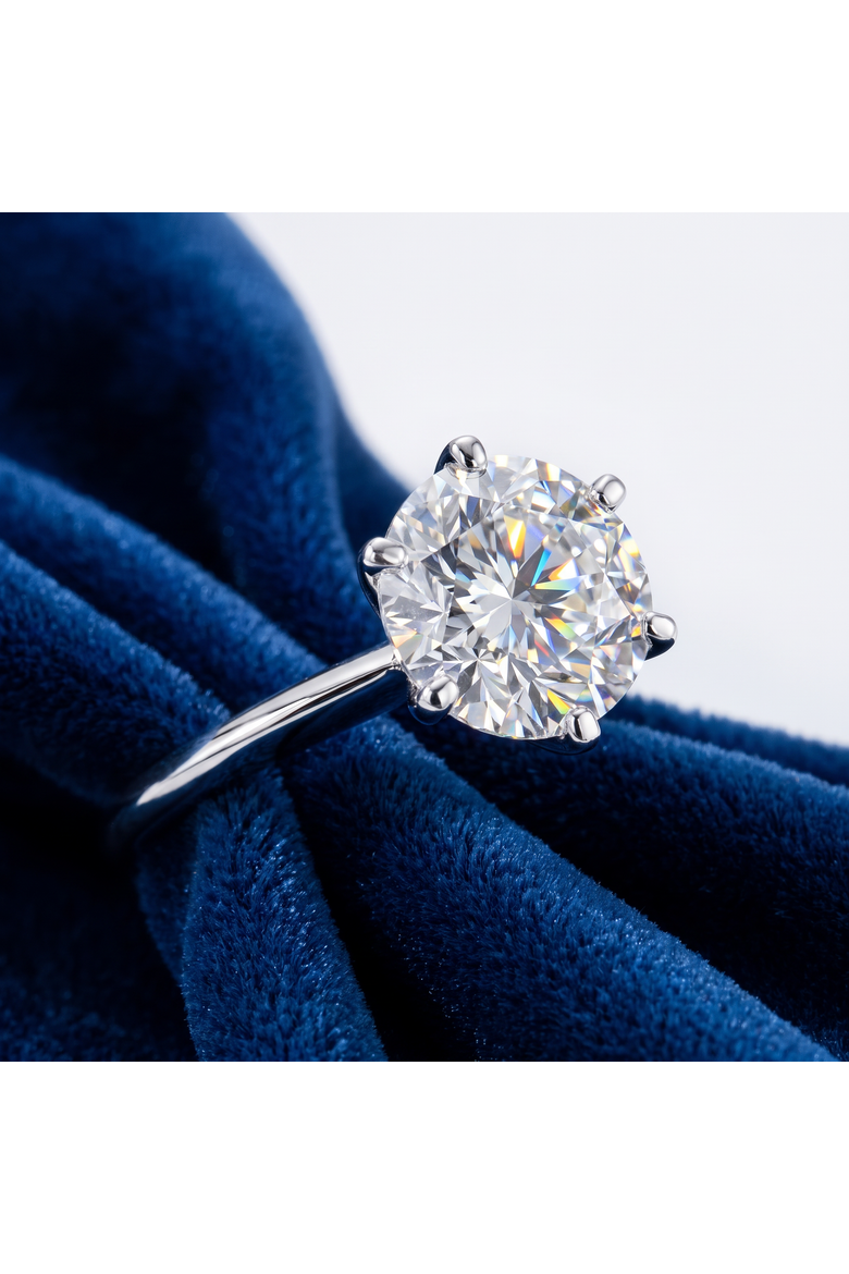 Certified 7Ct Solitaire Diamond Engagement Ring 14k Gold Lab Grown, Alternate, color, 14k White Gold