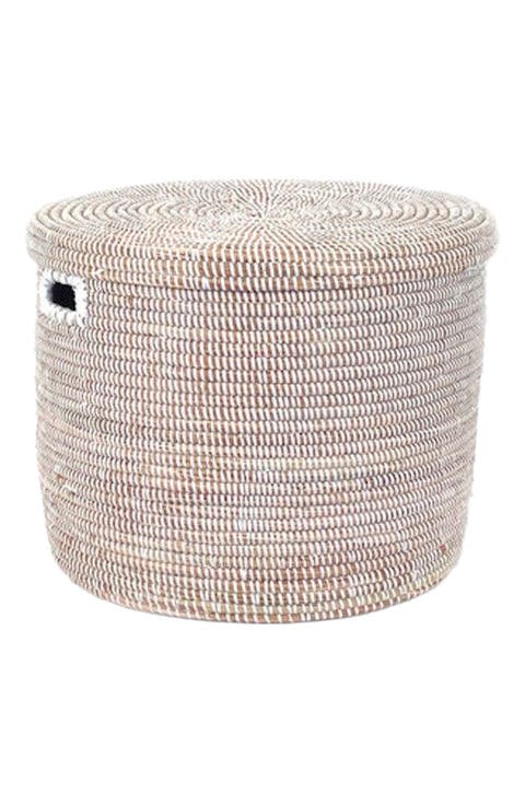 Flat Lid Storage Basket Monochrome Low Storage