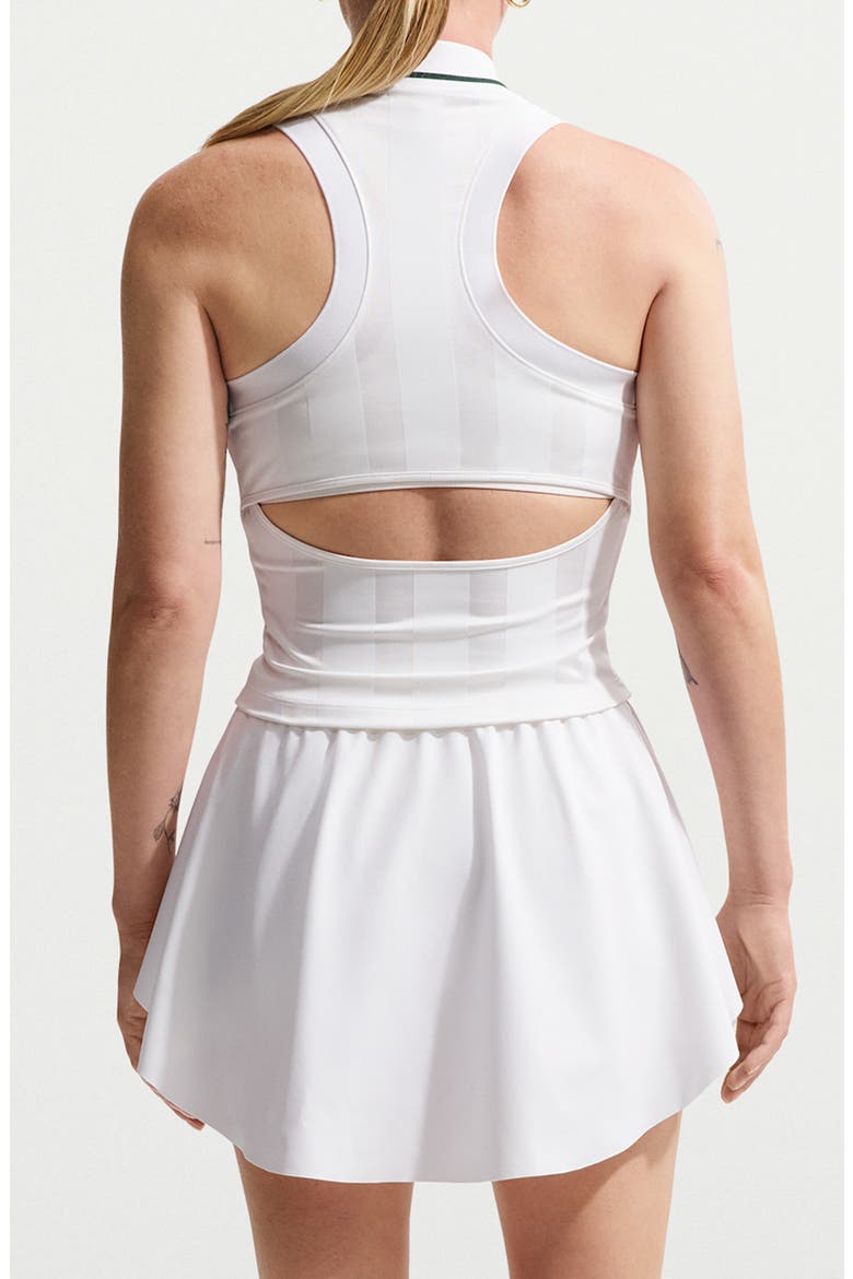 Court V-Neck Sleeveless Performance Tank, Alternate, color, WHITE