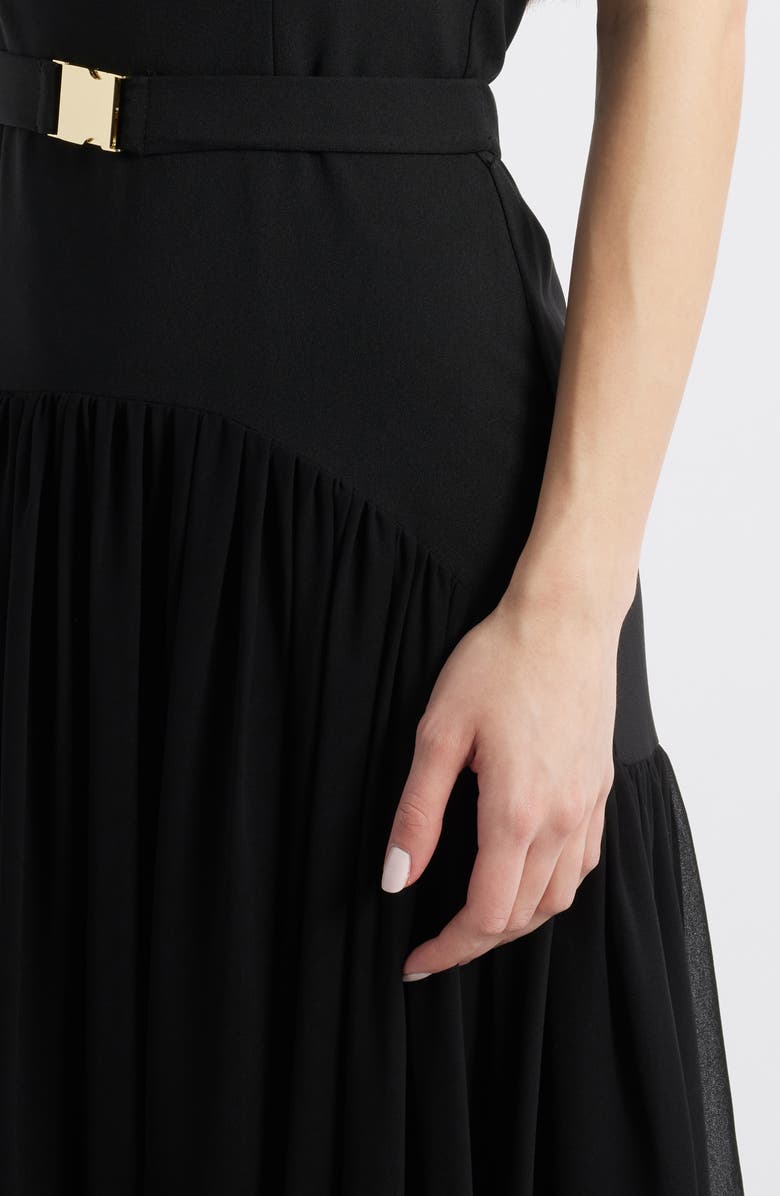 Hutch Aza A-Line Halter Dress, Alternate, color, Black