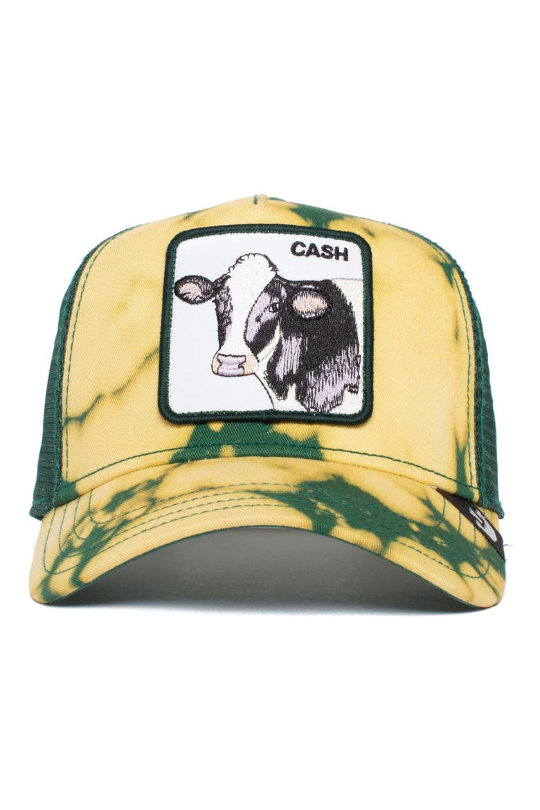 Acid Cow Trucker Hat, Alternate, color, GREEN
