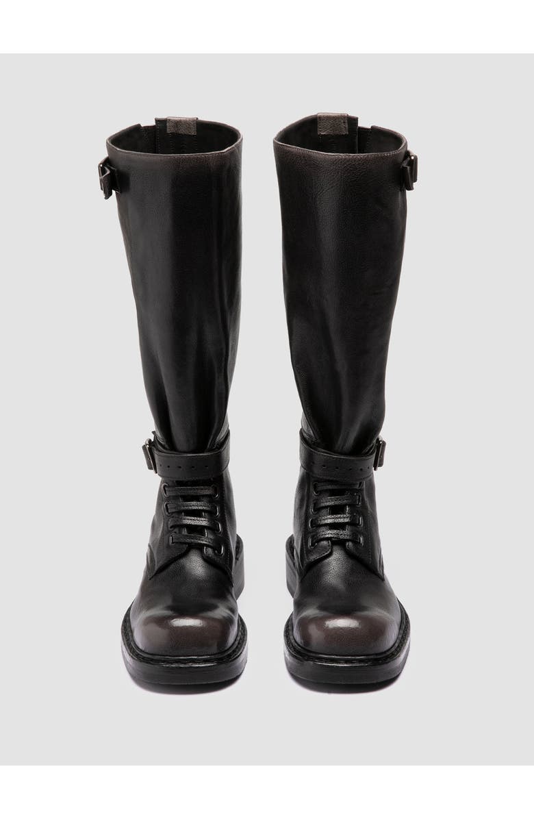 Officine Creative Dakota 003 Leather Military Boots, Alternate, color, Black