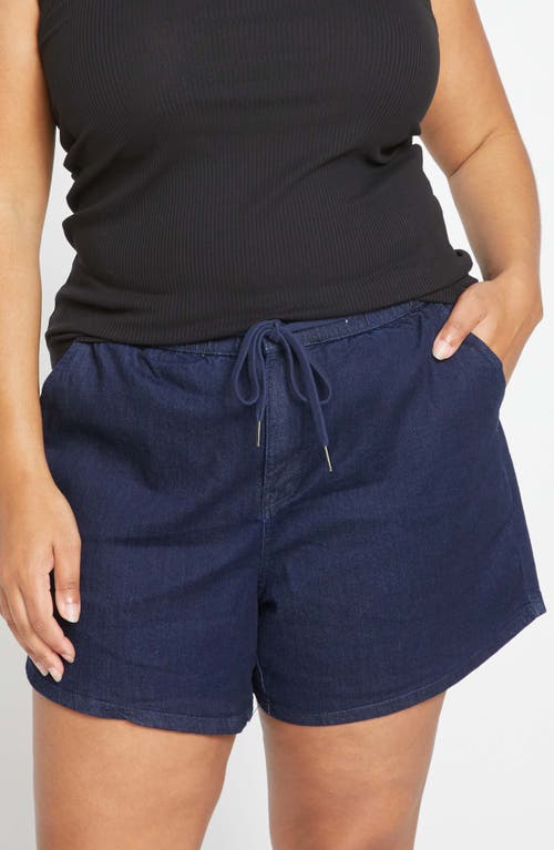 Universal Standard Marche Tie Waist Denim Shorts In Blue