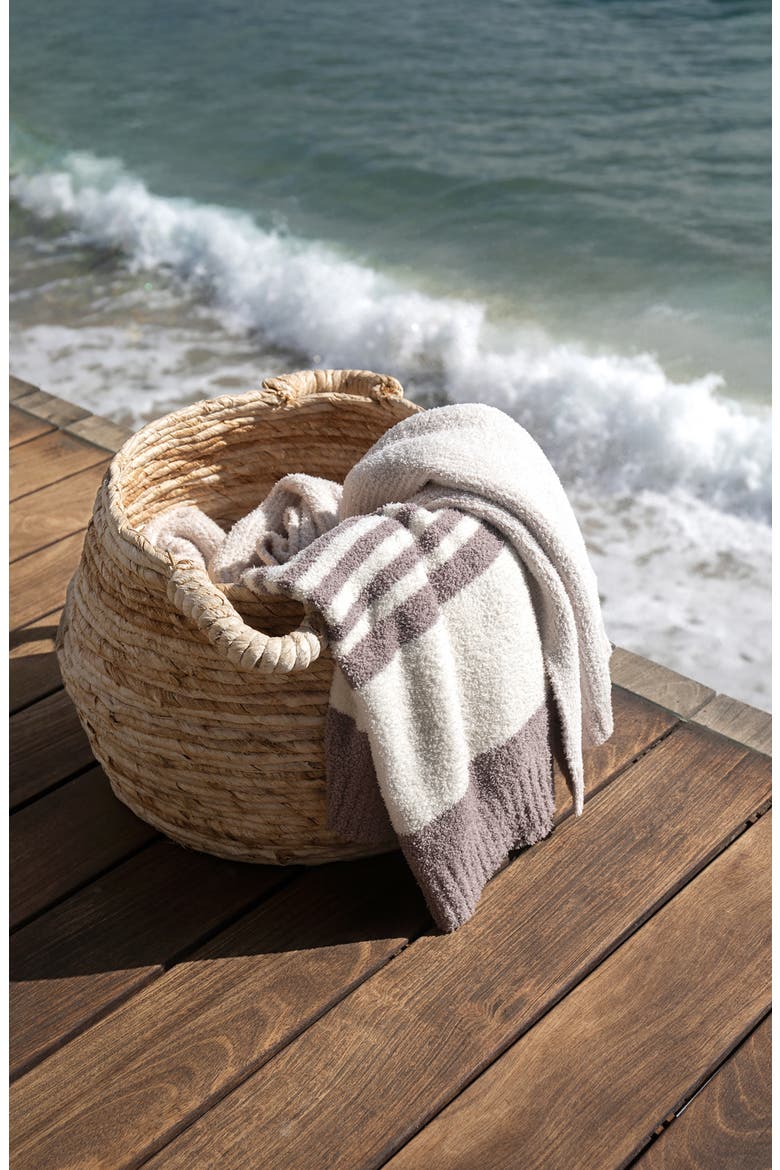 CozyChic™ Stripe Throw Blanket, Alternate, color, MOONBEAM-PEARL