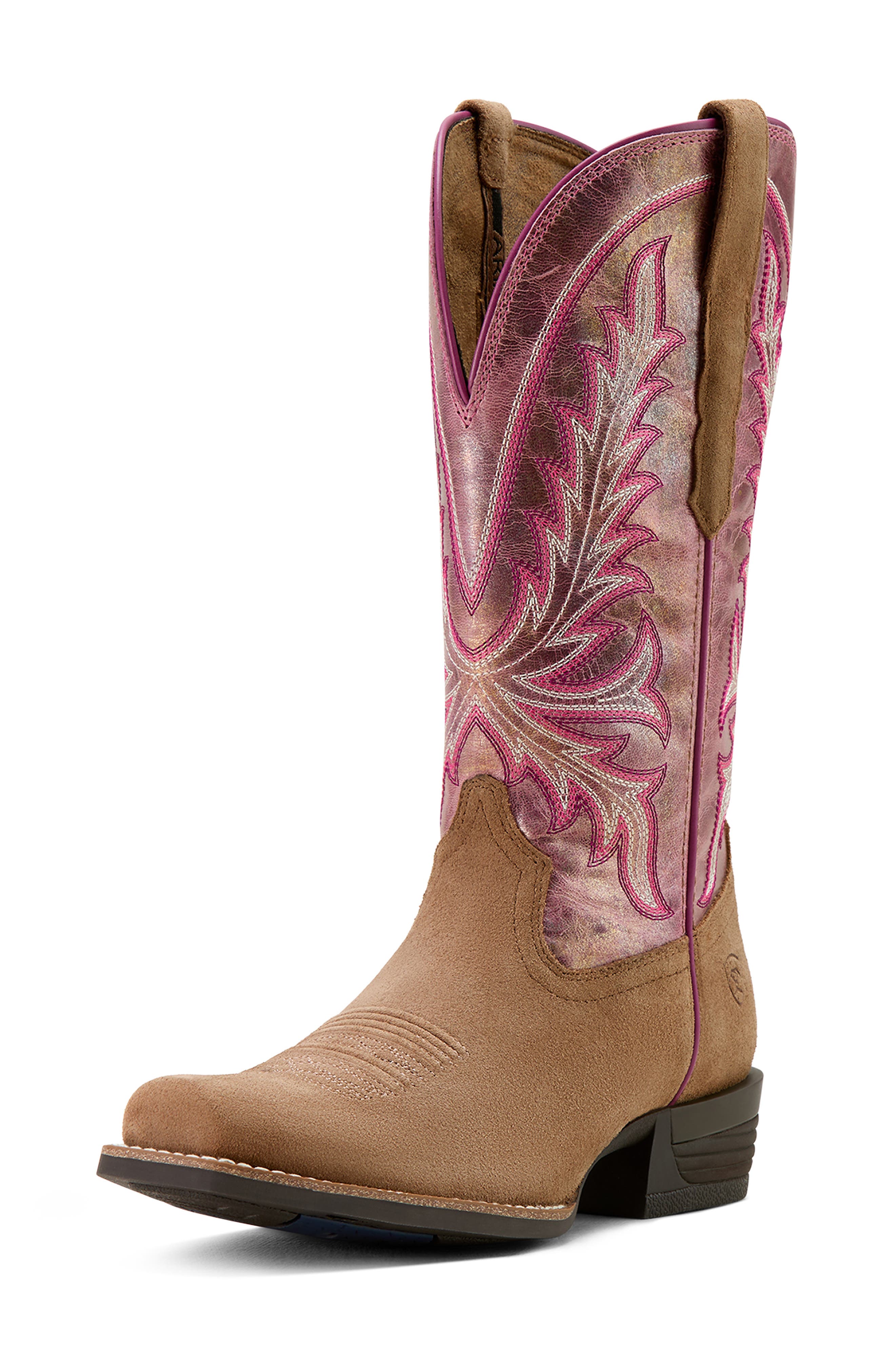 Ariat Rock Creek Western Boot, Alternate, color, Brown