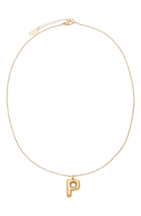 Bubble Initial Necklace