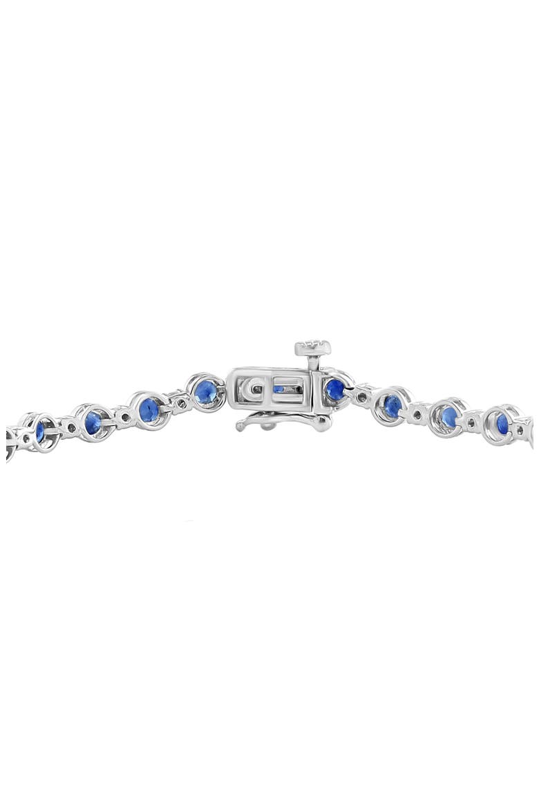 Sterling Silver Ruby and Diamond Bracelet, Alternate, color, BLUE