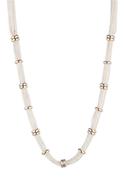 Two-Tone Station Necklace