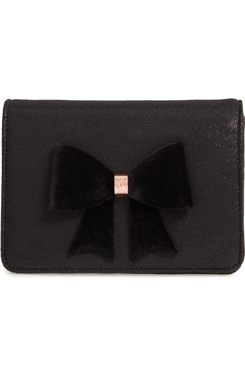 Ted Baker London Jeminna Velvet Bow Evening Bag, Main, color,