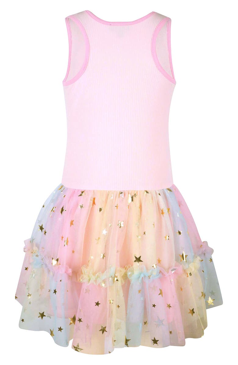 Zunie Kids' Birthday Girl Ombré Mesh Dress, Alternate, color, Pink Multi