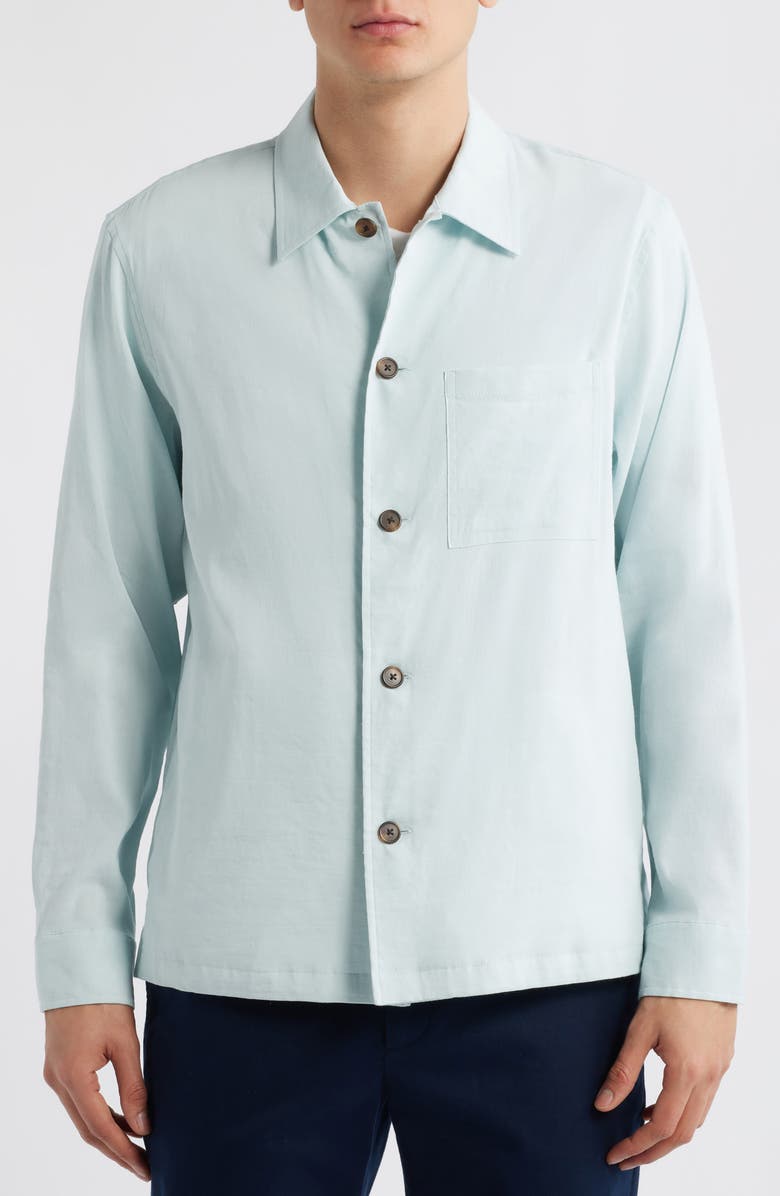 Theory Linen Blend Overshirt Jacket, Alternate, color, Dark Icy Dew