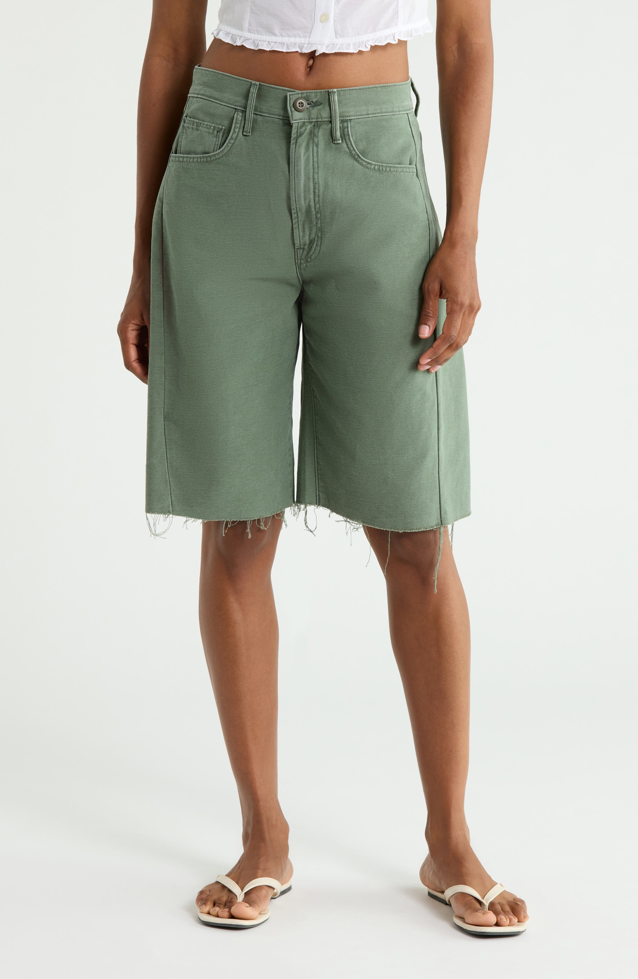 The Half-Pipe Bermuda Fray Shorts