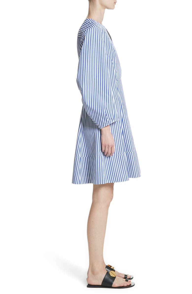 Khaite Vanessa Stripe Poplin Minidress, Alternate, color, 