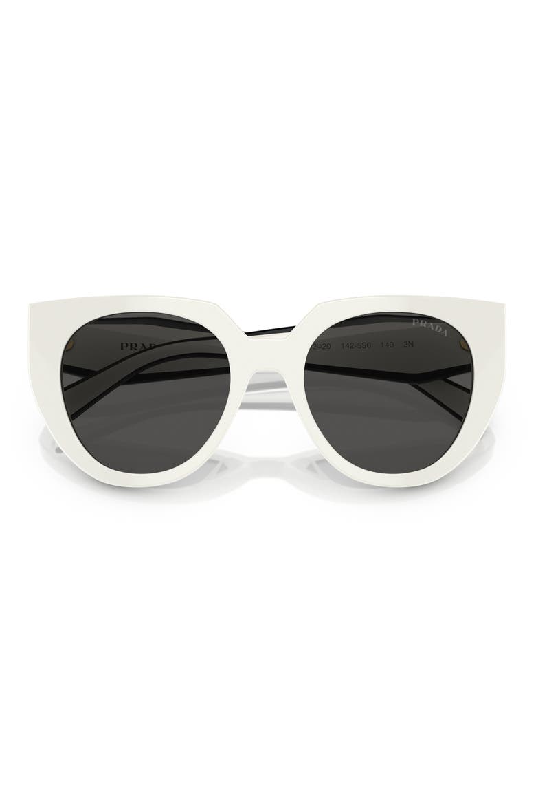 52mm Cat Eye Sunglasses, Alternate, color, BONE