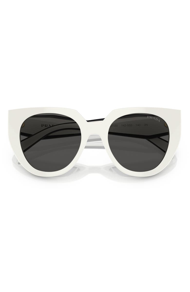 Prada 52mm Cat Eye Sunglasses, Alternate, color, Bone