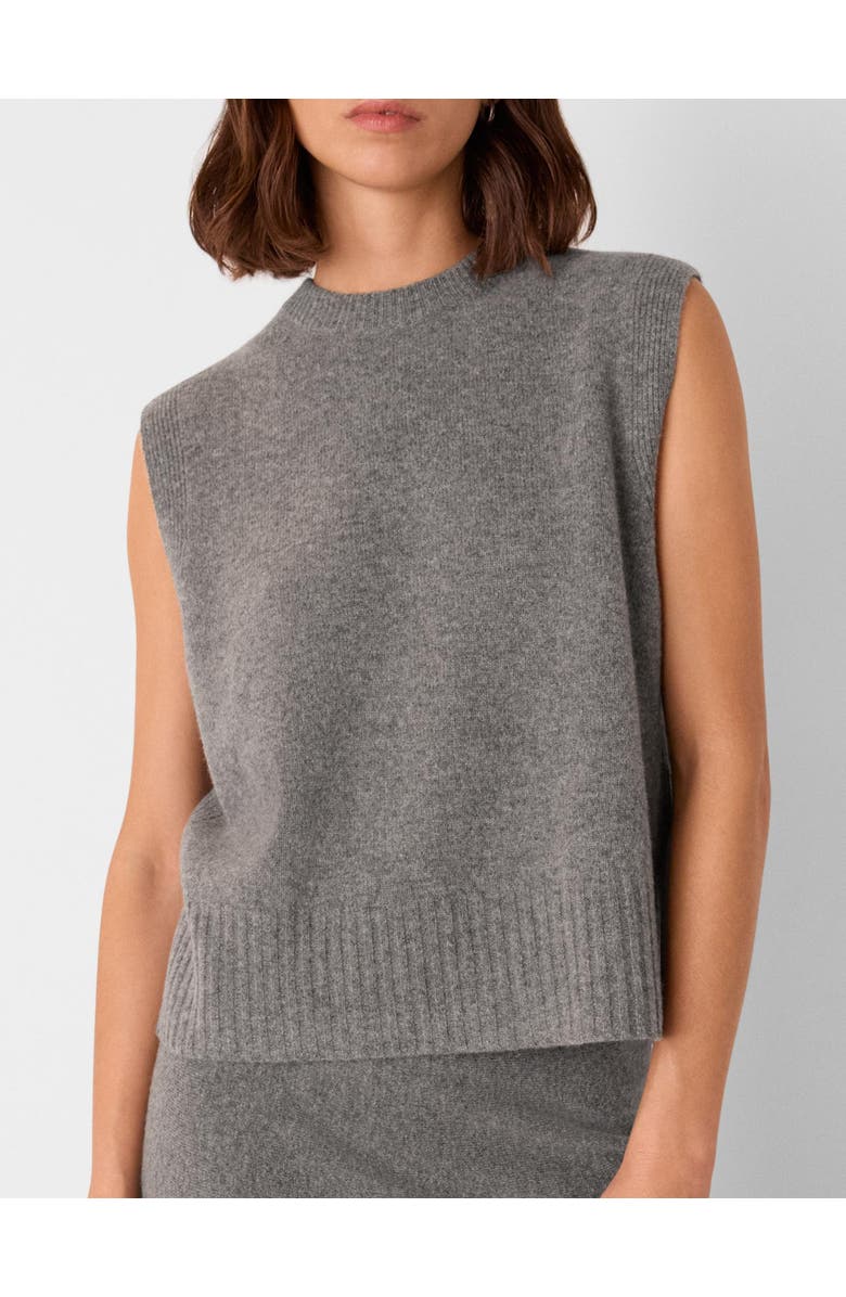 Whistles Knitted Sleeveless Vest, Alternate, color, Grey