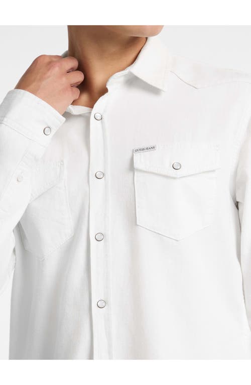 Guess Jeans Slim Long Sleeve Denim Shirt In Gjwi