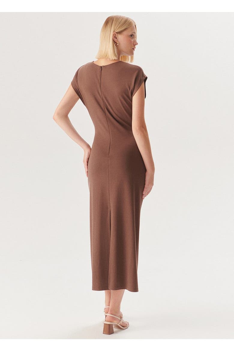 Rory Knit Midi Dress, Alternate, color, BROWN