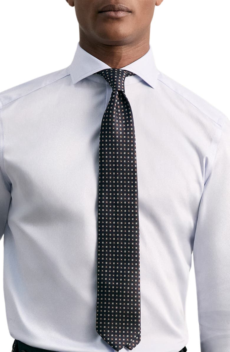 Reiss Remote Slim Fit Cotton Button-Up Shirt, Alternate, color, Mid Blue