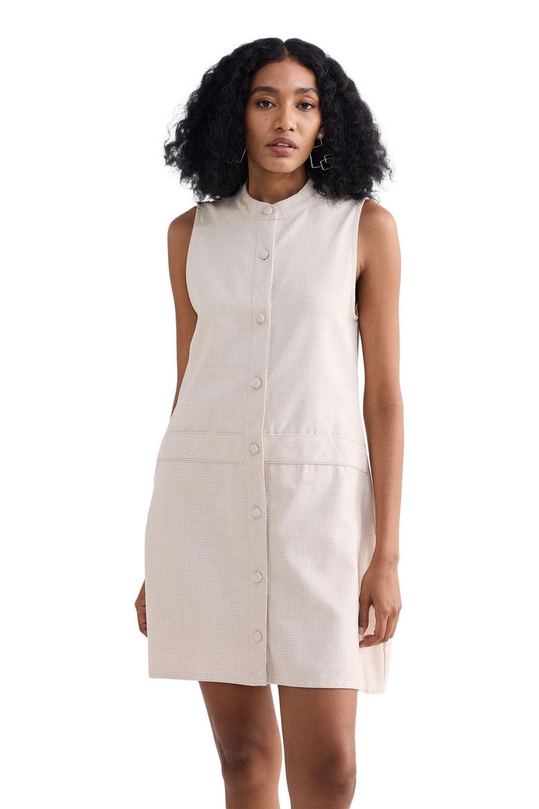 The Cotton Tweed Shift Dress, Alternate, color, Chestnut Twist