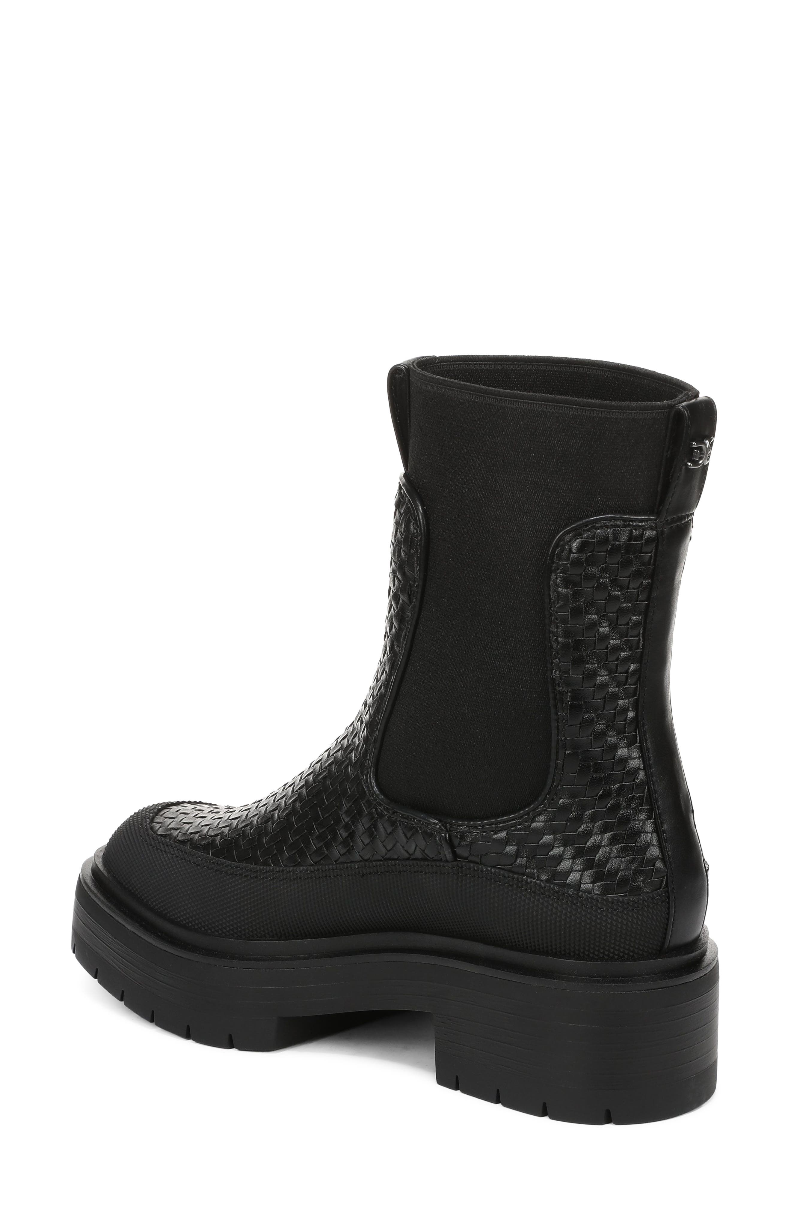 Linn Weave Chelsea Boot, Alternate, color, BLACK