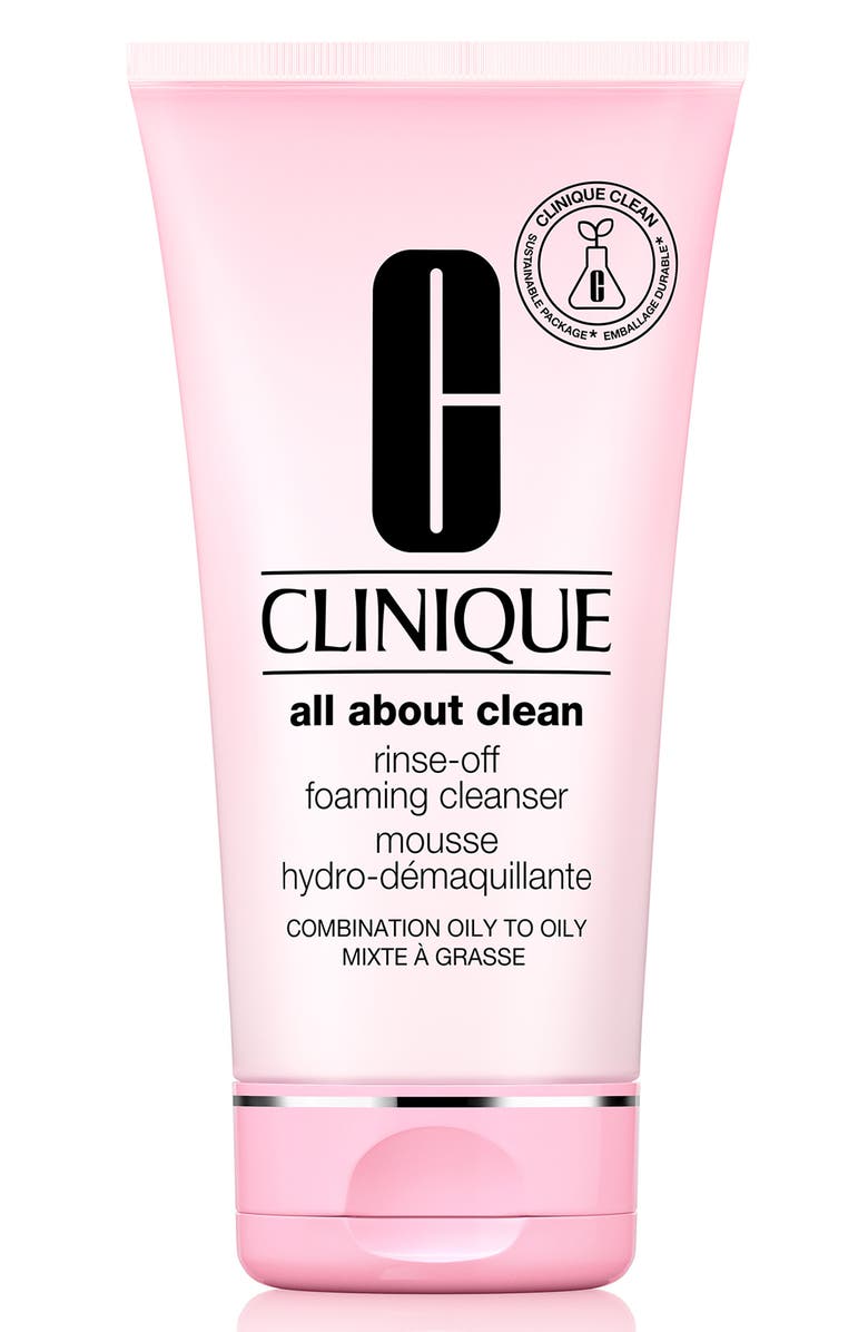 Clinique All About Clean<sup>™</sup> Rinse-Off Foaming Face Cleanser, Main, color, 