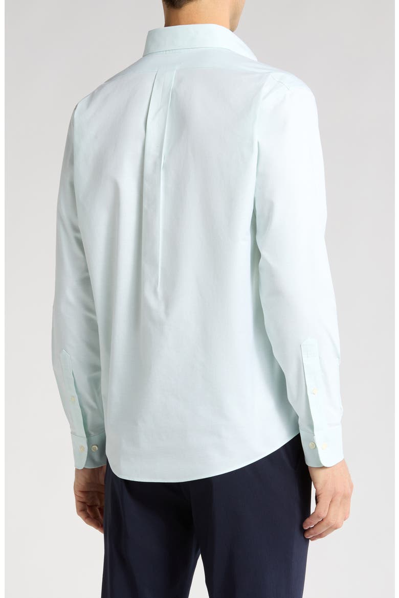 Regular Fit Stretch Cotton Button-Down Shirt, Alternate, color, BLEACHED AQUA