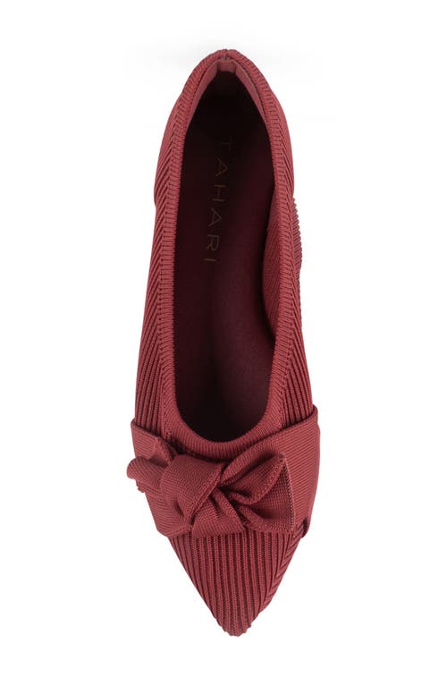 Tahari Montserrat Pointed Toe Flat In Red
