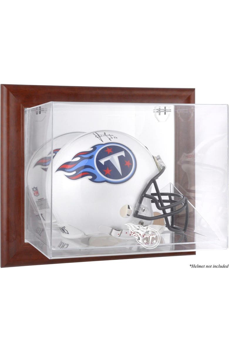 FANATICS AUTHENTIC Tennessee Titans Brown Framed Wall-Mountable Logo Helmet Case, Main, color, 