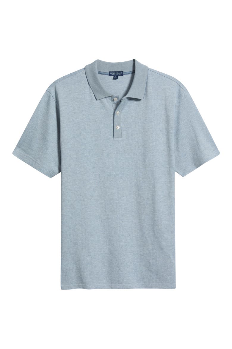 Barnes Crown Crafted Knit Polo, Alternate, color, BLUE FROST