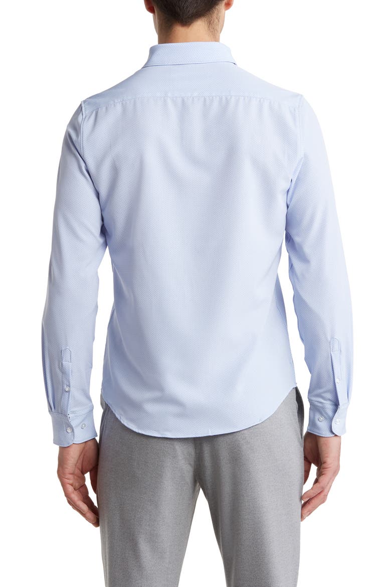 Stretch Button-Up Shirt, Alternate, color, LIGHT BLUE