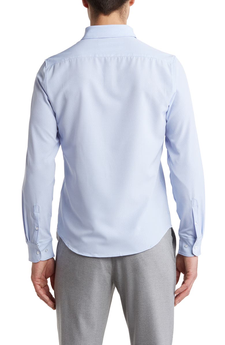 DENIM AND FLOWER Stretch Button-Up Shirt, Alternate, color, Light Blue