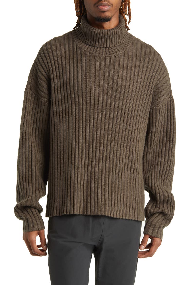Rib Turtleneck Sweater, Main, color, INK