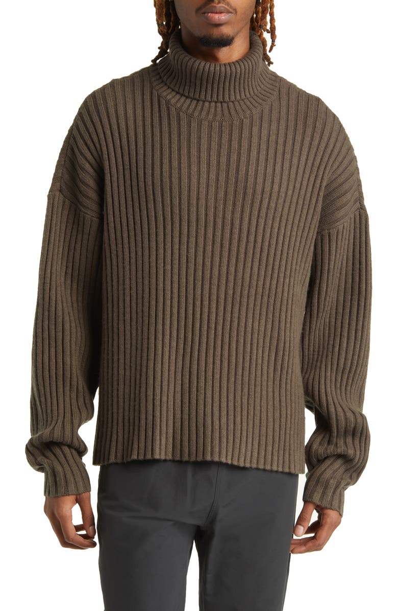 Fear of God Essentials Rib Turtleneck Sweater, Main, color, 
