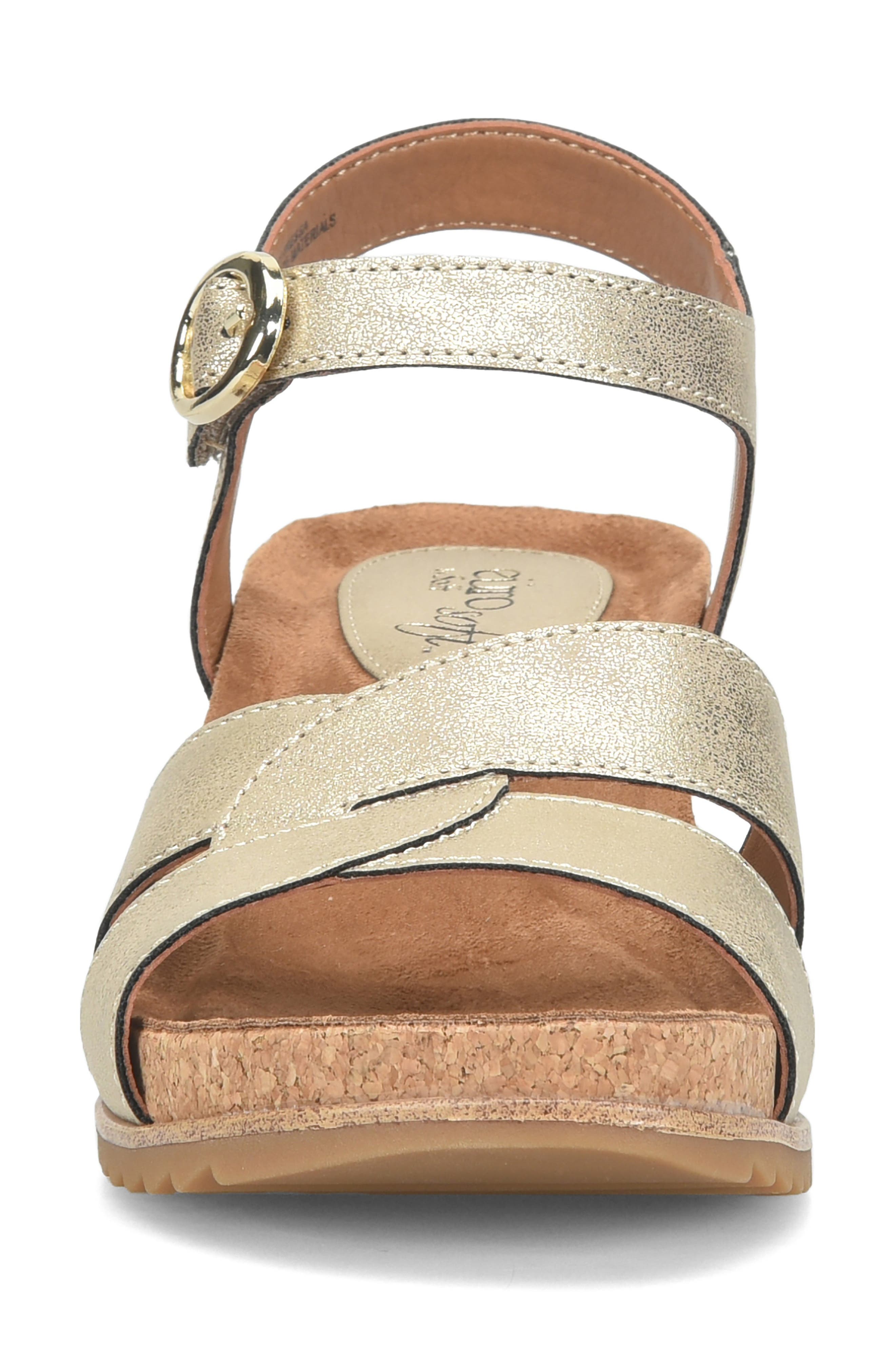 Tressa Ankle Strap Wedge Sandal, Alternate, color, GOLD