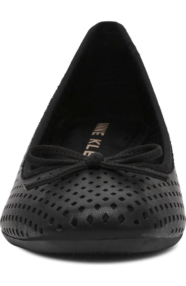 Anne Klein Winslett Wedge Pump, Alternate, color, Black Smooth