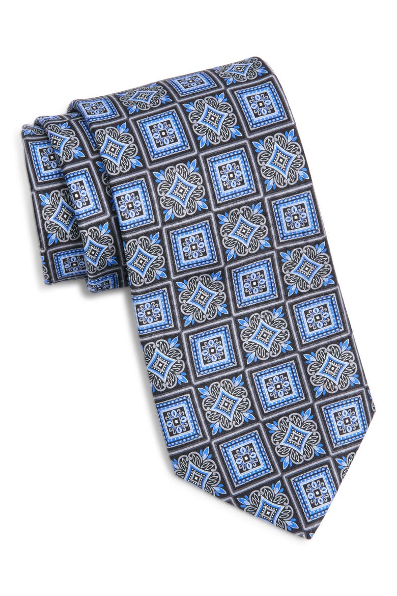 Silk Tie, Main, color, BLACK