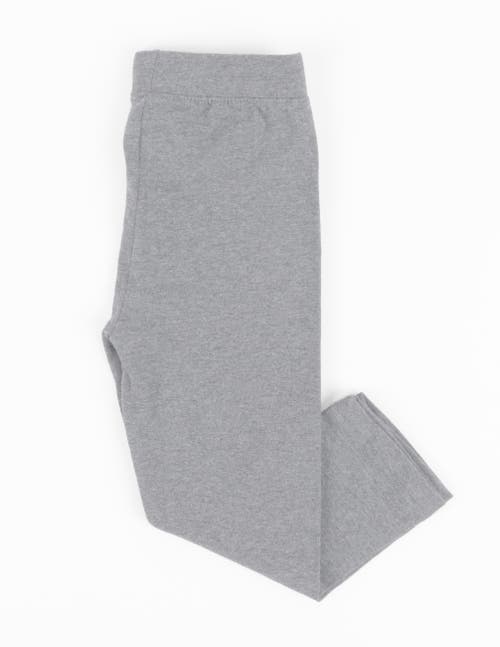 Leveret Girls Cotton Leggings, Solid Colors In Gray
